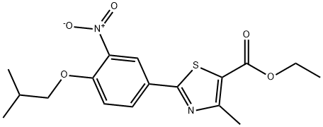 2-[3-Nitro-4-(2-methylpropoxy)phenyl]-4-methyl-5-thiazolecarboxylic acid ethyl ester Struktur