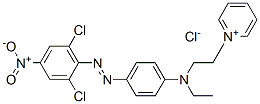 1-[2-[[4-[(2,6-dichloro-4-nitrophenyl)azo]phenyl]ethylamino]ethyl]pyridinium chloride Struktur