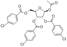 1-O-Acetyl-2,3,5-tri-O-(4-chlorobenzoyl)-beta-D-ribofuranose|1-乙酰氧基-2,3,5-三(4-氯苯甲酰)氧基-beta-D-呋喃核糖