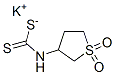 potassium 3-sulfolanyldithiocarbamate Struktur