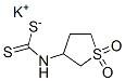 potassium 3-sulfolanyldithiocarbamate Structure