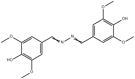 1,2-ビス[4-ヒドロキシ-3,5-ジメトキシベンジリデン]ヒドラジン 化学構造式