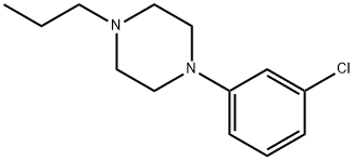 1-(3-クロロフェニル)-4-プロピルピペラジン 化学構造式