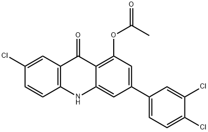 1-[Acetyloxy]-7-chloro-3-[3,4-dichlorophenyl]-9(10H)-acridinone Struktur
