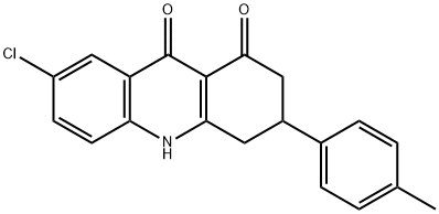 7-Chloro-3-(4-methylphenyl)-3,4-dihydro-1,9(2H,10H)-acridinedione Struktur