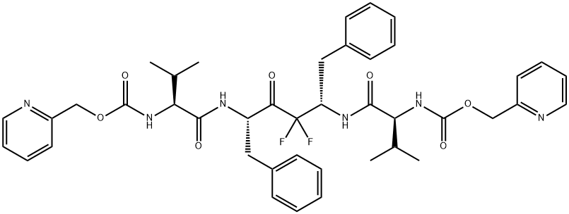 pyridin-2-ylmethyl N-[(1S)-1-[[(2S,5S)-3,3-difluoro-5-[[(2S)-3-methyl- 2-(pyridin-2-ylmethoxycarbonylamino)butanoyl]amino]-4-oxo-1,6-diphenyl -hexan-2-yl]carbamoyl]-2-methyl-propyl]carbamate|