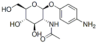 4-氨基苯基2-乙酰氨基-2-脱氧-Β-D-吡喃葡萄糖苷 结构式