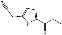 1H-Pyrrole-2-carboxylicacid,5-(cyanomethyl)-,methylester(9CI) 化学構造式