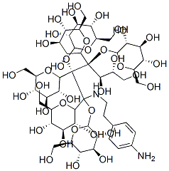 1-(2-(4-Aminophenyl)ethyl)amino-1-(hexaglucosyl)deoxyglucitol Struktur