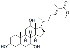 methyl-3,7,12-trihydroxycholest-24-ene-26-oate Structure