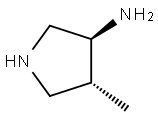 (3S-trans)-4-Methylpyrrolidin-3-amine Structure