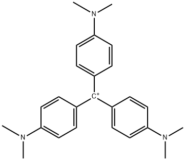 bis[p-(dimethylamino)phenyl][p-(dimethylammonio)phenyl]methylium 结构式