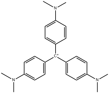 bis[p-(dimethylamino)phenyl][p-(dimethylammonio)phenyl]methylium Struktur