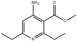 3-Pyridinecarboxylicacid,4-amino-2,6-diethyl-,methylester(9CI) Struktur