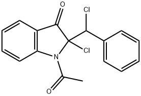 3H-Indol-3-one,  1-acetyl-2-chloro-2-(chlorophenylmethyl)-1,2-dihydro- Struktur