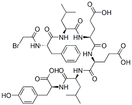 N-bromoacetyl-phenylalanyl-leucyl-glutamyl-glutamyl-leucyl-tyrosine Structure