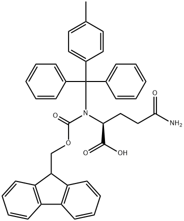 FMOC-GLN(MTT)-OH 化学構造式