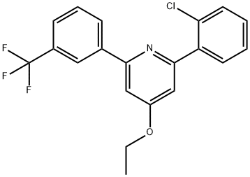 2-(2-chlorophenyl)-4-ethoxy-6-[3-(trifluoromethyl)phenyl]pyridine 结构式