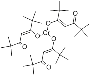 三(2,2,6,6-四甲基-3,5-庚二酮)(Ⅲ), 14434-47-0, 结构式