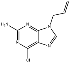 9-Allyl-6-chloro-9H-purin-2-ylamine 化学構造式