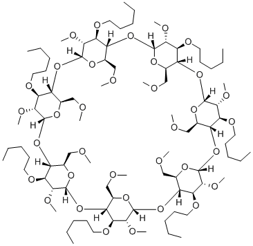 HEPTAKIS(2,6-DI-O-METHYL-3-O-''PENTYL)-BETA-CYCLODEXTRIN* Struktur
