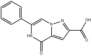 4-Oxo-6-phenyl-4,5-dihydropyrazolo[1,5-a]pyrazine-2-carboxylicacid,1443978-16-2,结构式