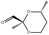 1,3-Dioxane-2-carboxaldehyde, 2,4-dimethyl-, (2R-trans)- (9CI) Struktur