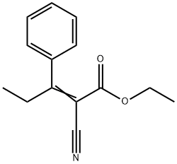 ethyl (Z)-2-cyano-3-phenyl-pent-2-enoate 结构式