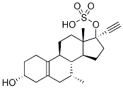(3α,7α,17α)-7-Methyl-19-norpregn-5(10)-en-20-yne-3,17-diol 17-(Hydrogen Sulfate) Struktur