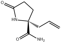 2-Pyrrolidinecarboxamide,5-oxo-2-(2-propenyl)-,(R)-(9CI),144466-58-0,结构式