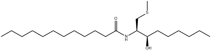 (2R,3R)-(2-N-LAUROYL)-AMINO-1-METHYLTHIO-3-HYDROXYNONAN Structure