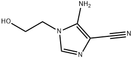 1H-Imidazole-4-carbonitrile,  5-amino-1-(2-hydroxyethyl)- 化学構造式