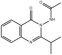 3-乙酰基氨基-2-异丙基-4(3H)-喹唑啉酮 结构式