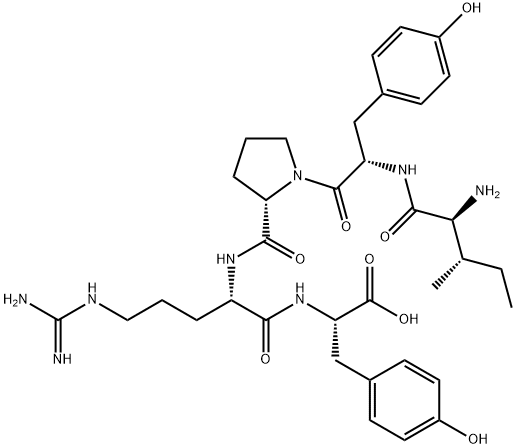 L-异亮氨酰-L-酪氨酰基-L-脯氨酰基-L-精氨酰基-L-酪氨酸, 144525-68-8, 结构式