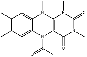 Benzo[g]pteridine-2,4(1H,3H)-dione,  5-acetyl-5,10-dihydro-1,3,7,8,10-pentamethyl- 结构式