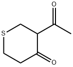 4H-Thiopyran-4-one, 3-acetyltetrahydro- (9CI) Struktur