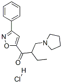 3-phenyl-5-(2-(1-pyrrolidinylmethyl)butyryl)isoxazole hydrochloride Struktur