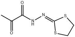 2-pyruvoylhydrazono-1,3-dithiolane 化学構造式