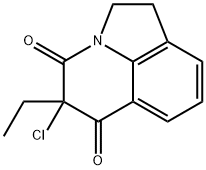 4H-Pyrrolo[3,2,1-ij]quinoline-4,6(5H)-dione,  5-chloro-5-ethyl-1,2-dihydro- Struktur