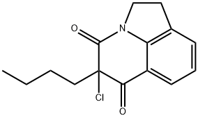 4H-Pyrrolo[3,2,1-ij]quinoline-4,6(5H)-dione,  5-butyl-5-chloro-1,2-dihydro- 结构式