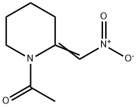 Piperidine,  1-acetyl-2-(nitromethylene)-  (9CI) 化学構造式