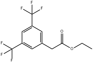 [酢酸3,5-ビス(トリフルオロメチル)フェニル]エチル 化学構造式