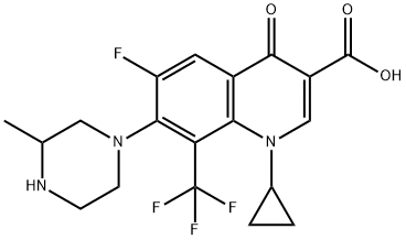 3-Quinolinecarboxylic acid, 1-cyclopropyl-6-fluoro-1,4-dihydro-7-(3-Methyl-1-piperazinyl)-4-oxo-8-(trifluoroMethyl)-|1-环丙基-6-氟-1,4-二氢-7-(3-甲基-1-哌嗪基)-4-氧代-8-(三氟甲基)-3-喹啉甲酸