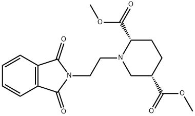 2,5-Piperidinedicarboxylic acid, 1-[2-(1,3-dihydro-1,3-dioxo-2H-isoindol-2-yl)ethyl]-, diMethyl ester, cis- (9CI),144660-61-7,结构式