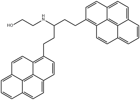 2-(N-bis(2-pyrenylethyl)methylamino)ethanol 结构式