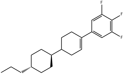 1,2,3-Trifluor-5-[4-(trans-4-propylcyclohexyl)-1-cyclohexen-1-yl]-benzol 结构式