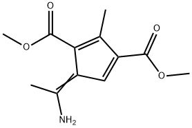5-(1-Aminoethylidene)-2-methyl-1,3-cyclopentadiene-1,3-dicarboxylic acid dimethyl ester Struktur