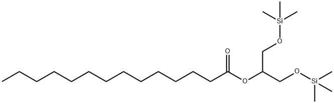 Myristic acid 2-trimethylsilyloxy-1-[(trimethylsilyloxy)methyl]ethyl ester Struktur