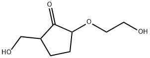 2-(2-Hydroxyethoxy)-5-(hydroxymethyl)-1-cyclopentanone Struktur