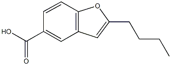 2-Butylbenzo[b]furan-5-carboxylicacid Struktur